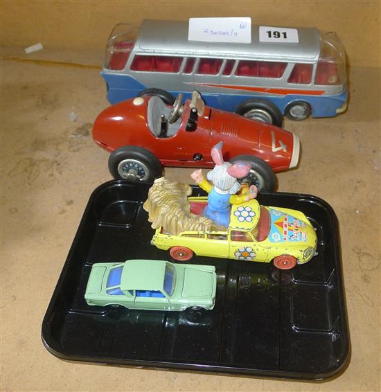 Schuco car, spot-on coach & 2 others